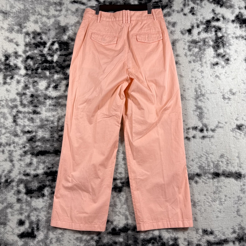 New J Crew Wide Leg Essential Pants Pleated Womens Size 4 Pink High Rise Stretch - Picture 2 of 16
